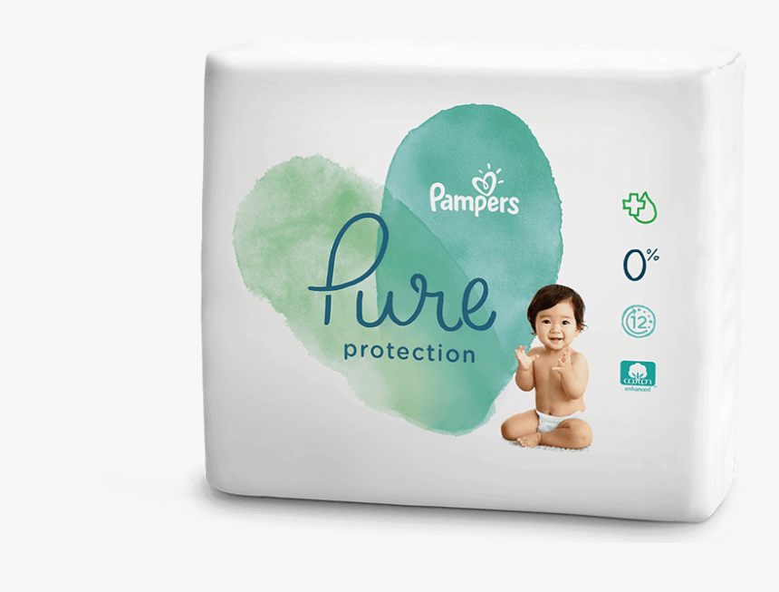Pure Collection Diapers And Transparent Background - Pamper Pure Size 1, HD Png Download, Free Download
