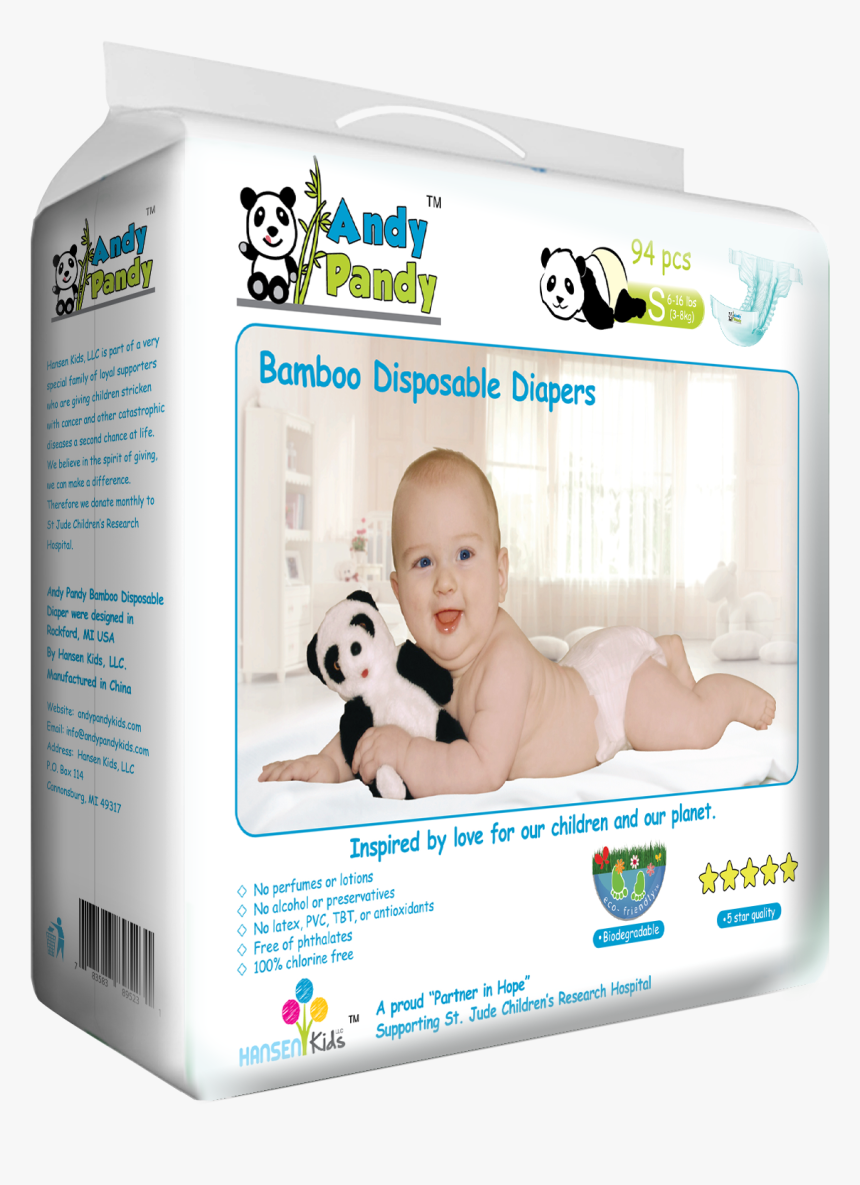 Premium Bamboo Disposable Diapers - Buy Andy Pandy Diapers, HD Png Download, Free Download