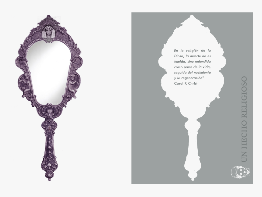 Espejos Y Reflejos Religión - Vintage Gold Hand Mirror, HD Png Download, Free Download