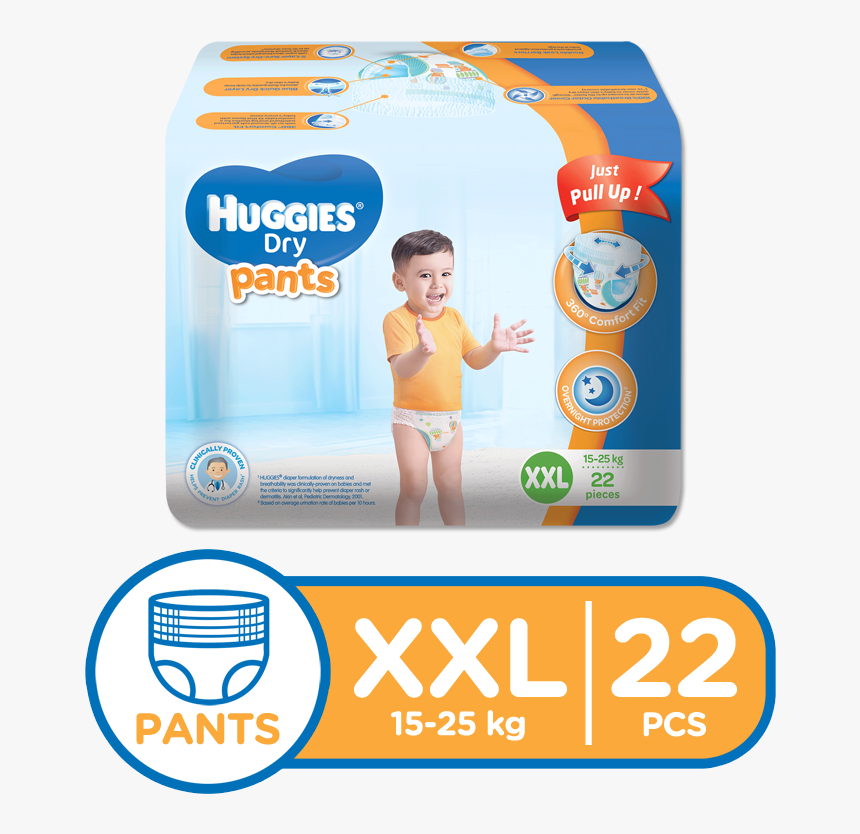 Huggies Dry Pants Xxl, HD Png Download, Free Download