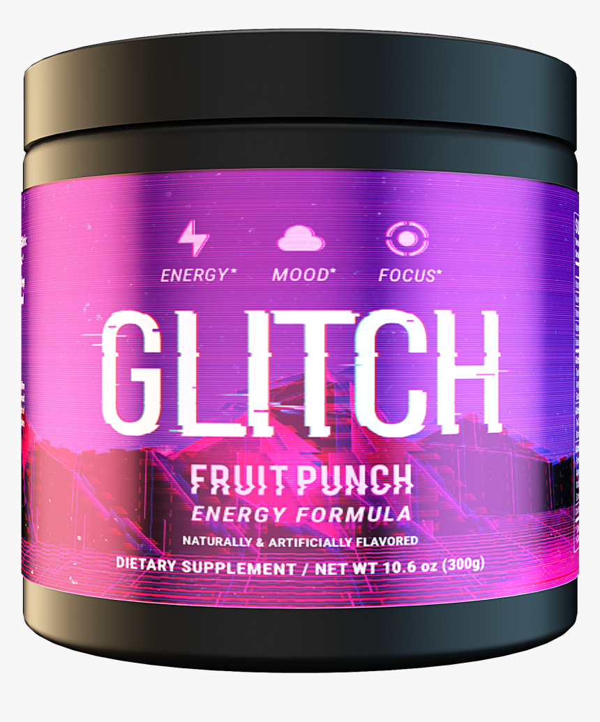 Glitch Energy Drink Fruit Punch, HD Png Download, Free Download
