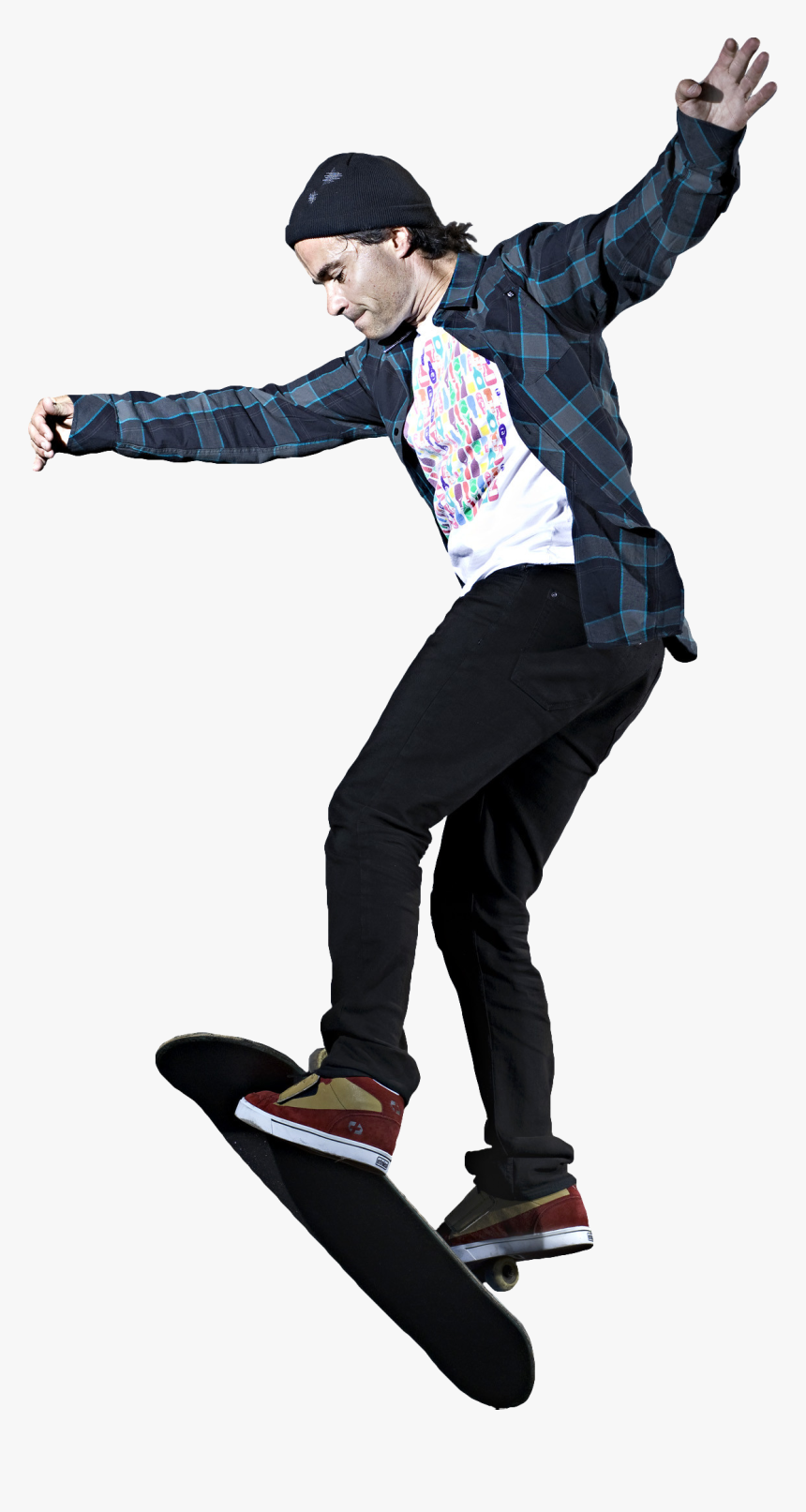 Guy Skateboarding Png, Transparent Png, Free Download