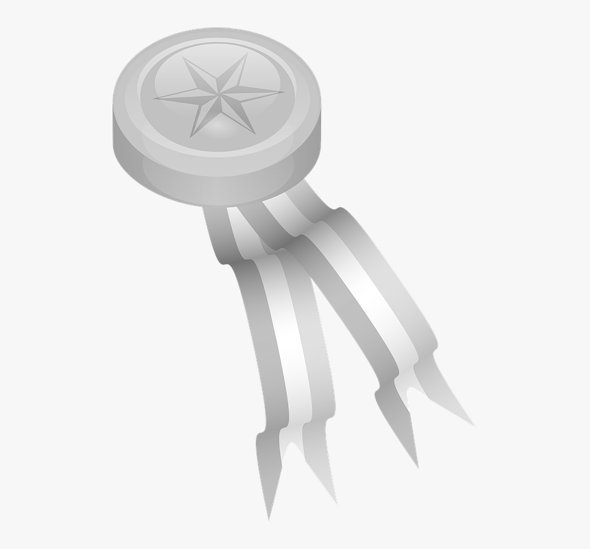 Silver, Medallion, Second, Place, Sports, Medal - Silver Medal Clip Art, HD Png Download, Free Download