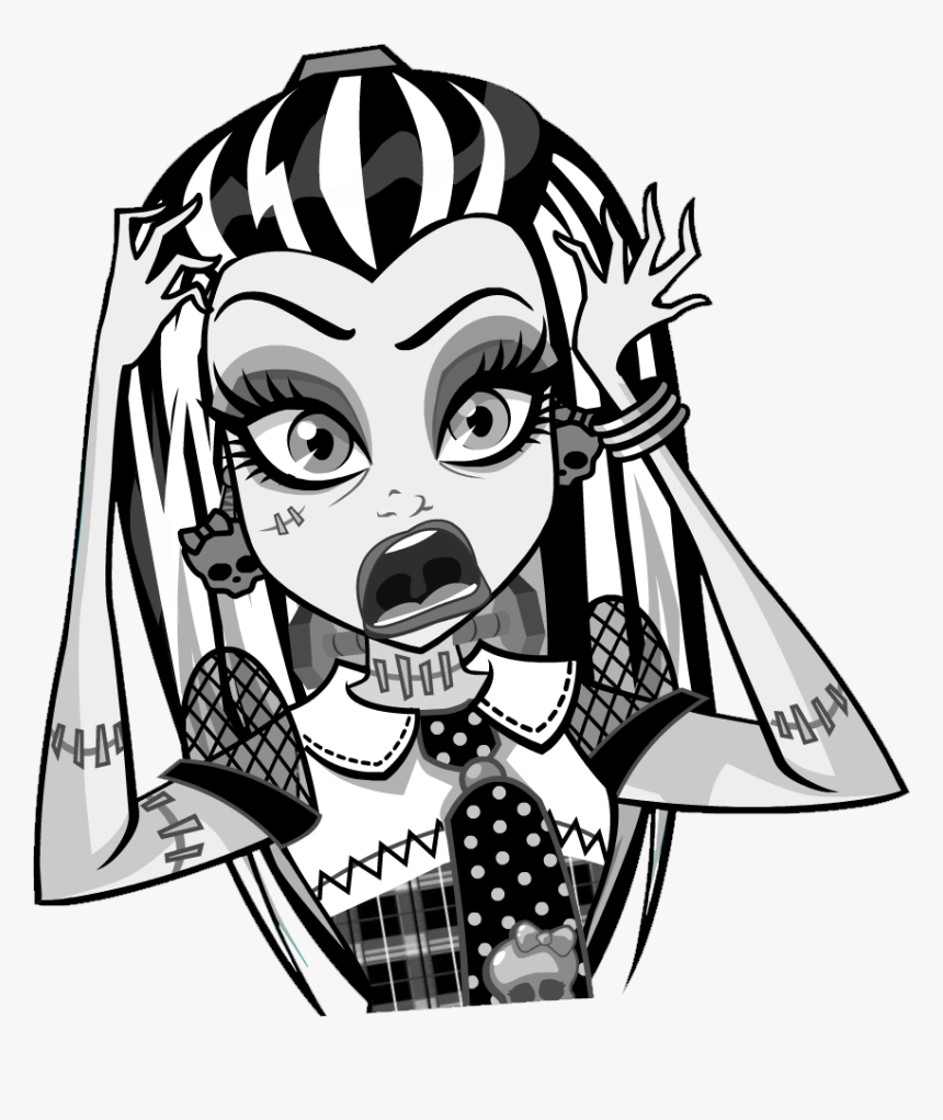 Monster High Frankie Stein Cartoon Clipart , Png Download - Monster High Frankie Draw, Transparent Png, Free Download