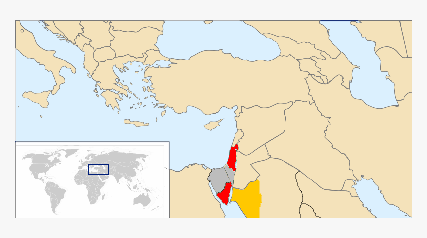 Alternate History - Locator Map Of Israel, HD Png Download, Free Download