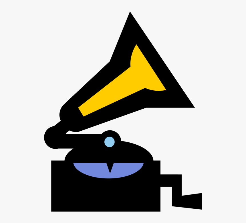 Vector Illustration Of Gramophone Phonograph Record, HD Png Download, Free Download