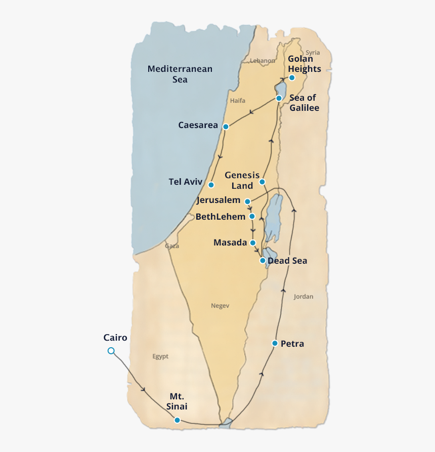 Mapa De La Costa Mediterranea De Israel, HD Png Download, Free Download