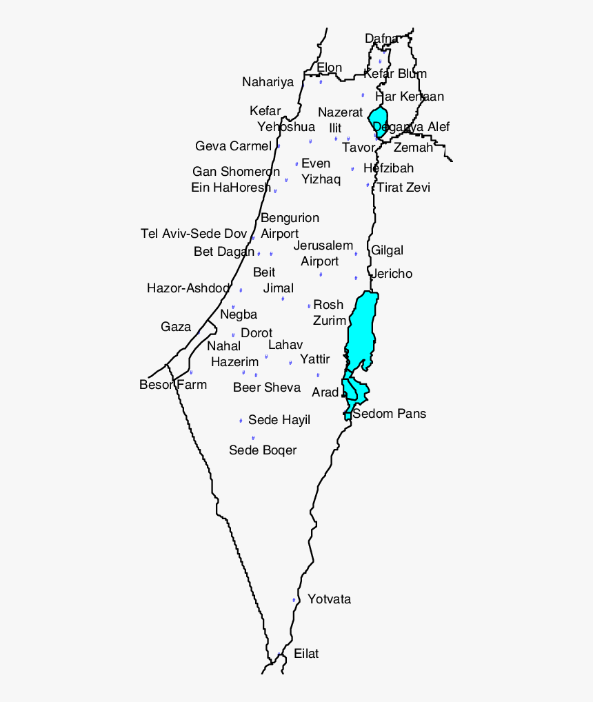 Map Of Israel Transparent, HD Png Download, Free Download