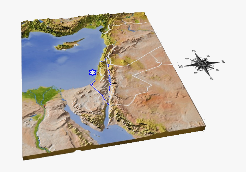 3d Israel Map Png, Transparent Png, Free Download