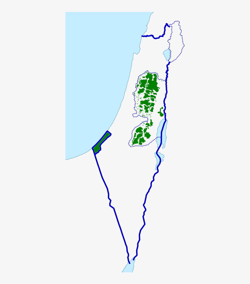 Palestine National Authority On Map, HD Png Download, Free Download