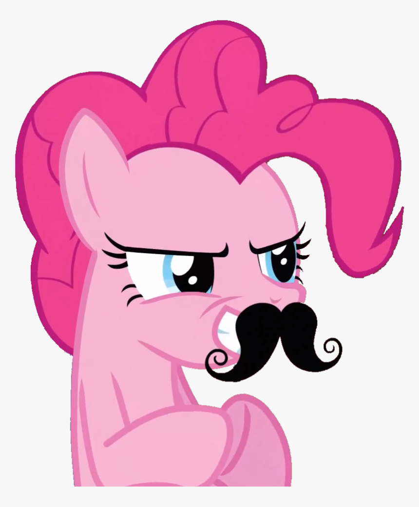 Img 2953189 1 Pinkie Pie Mustache By D - My Little Pony Discord Emotes, HD Png Download, Free Download