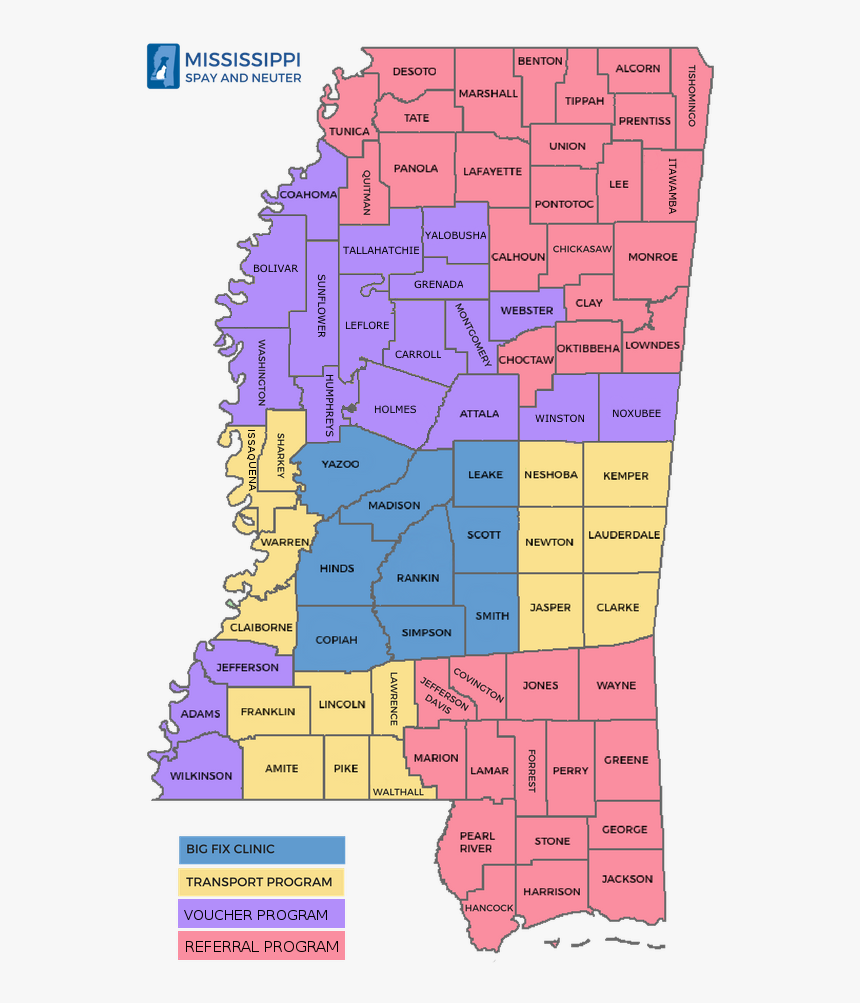 Span Program Mapsept2017 - Mississippi County Map, HD Png Download, Free Download