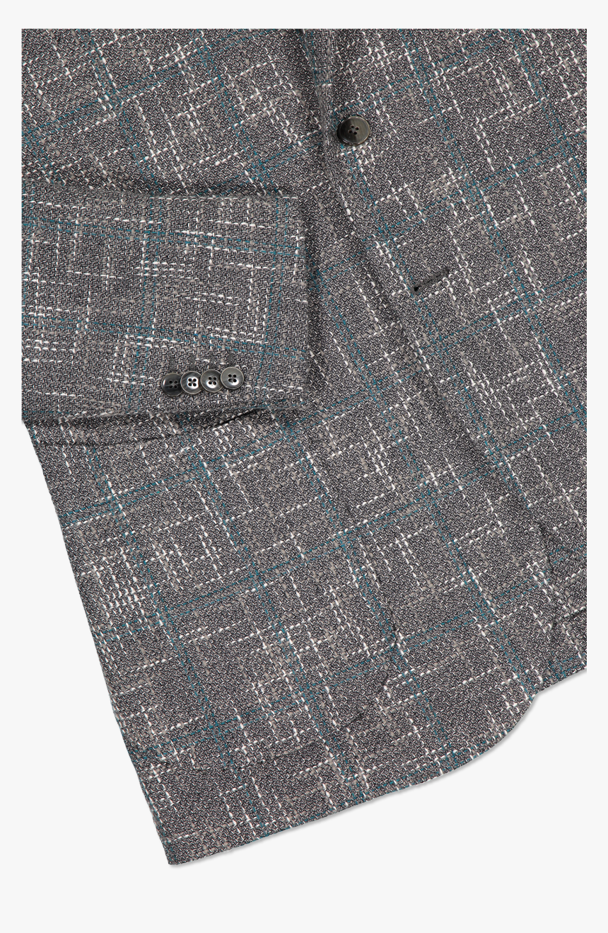 Jack Sportcoat Cross Hatch Grey Teal , Png Download - Wool, Transparent Png, Free Download