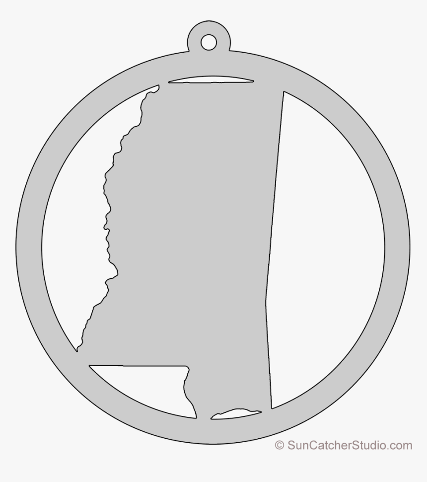 Mississippi Outline Png - Circle, Transparent Png, Free Download