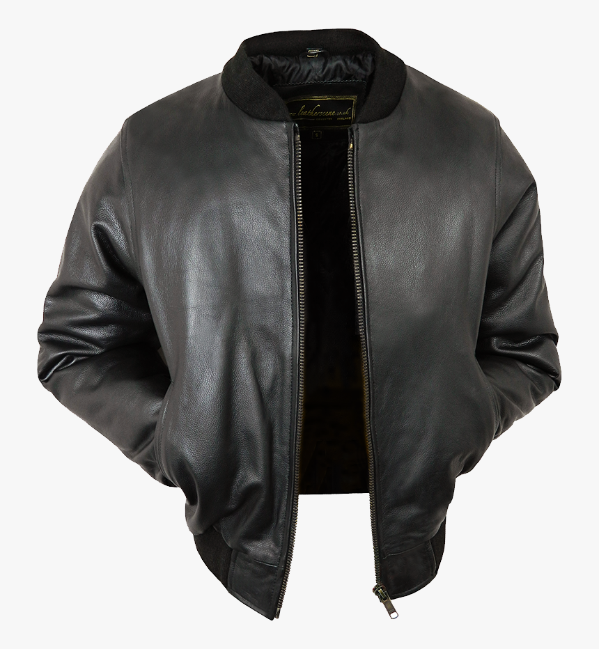 Leather Jacket Png Zip Up Black Leather Jacket Transparent Background Png Download Kindpng