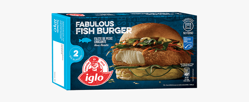 Big Burgers De Peixe Capitão Iglo - Iglo, HD Png Download, Free Download