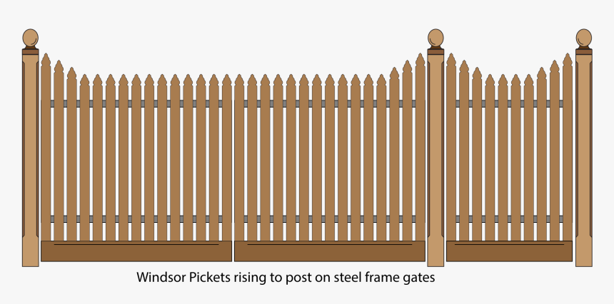 Steel Frame Picket Fence Gate, HD Png Download, Free Download