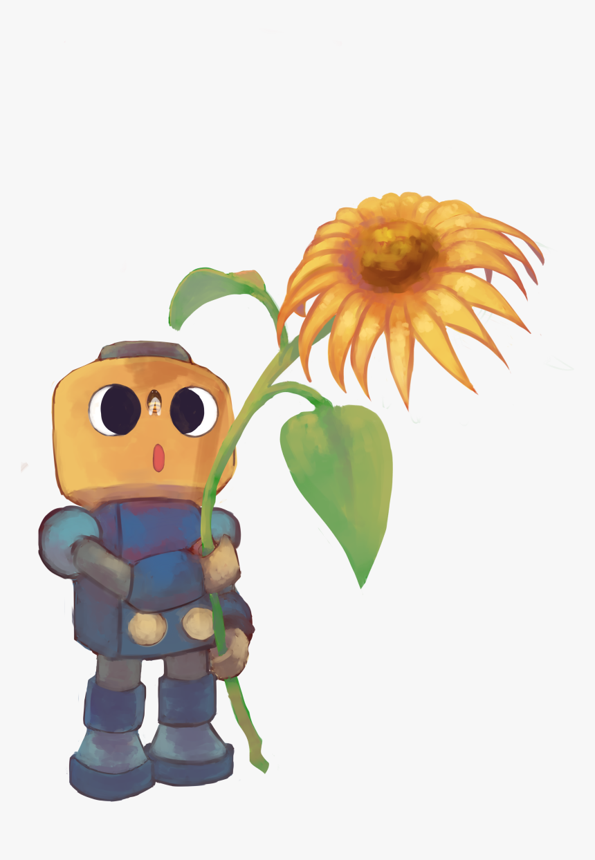 Servbot Sunflower - Cartoon, HD Png Download, Free Download
