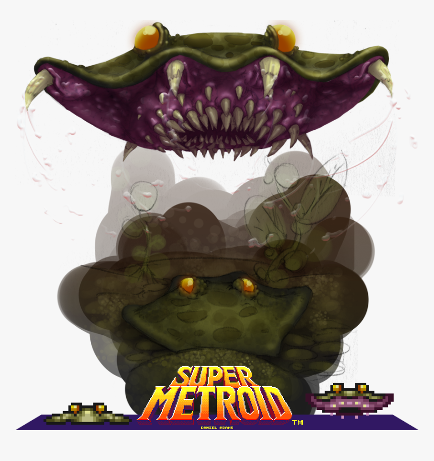 This Is A Chutleach From The Water Area In Super Metroid - Poster, HD Png Download, Free Download