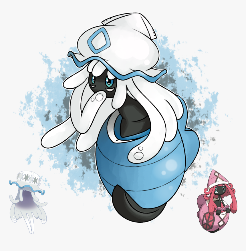 Nihilego X Tapu Lele Fusion - Cartoon, HD Png Download, Free Download