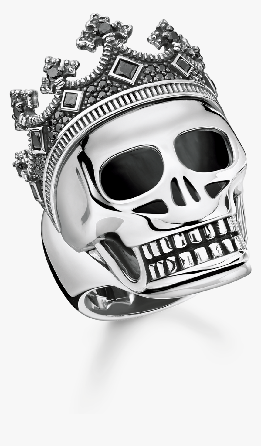 44mm King Of Hearts Charm Silver Yellow Plated Playing - Bague Thomas Sabo Tete De Mort, HD Png Download, Free Download