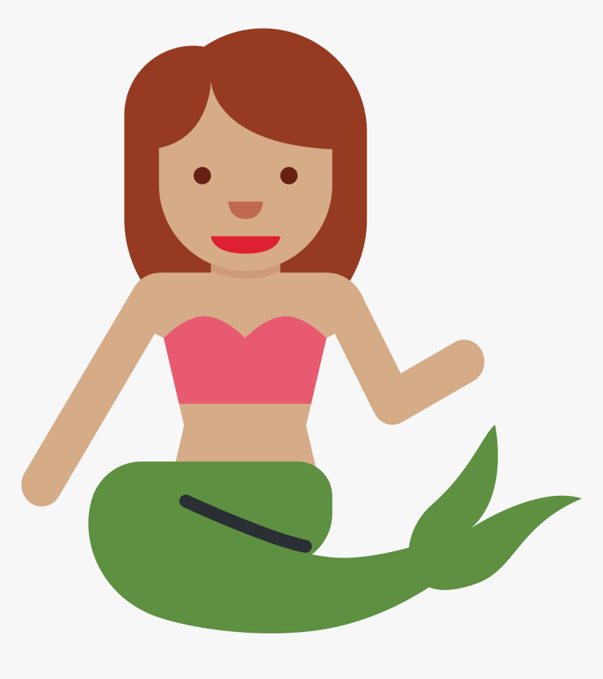 Mermaid Cartoon 24, Buy Clip Art - Mermaid Emoji Copy And Paste, HD Png Download, Free Download