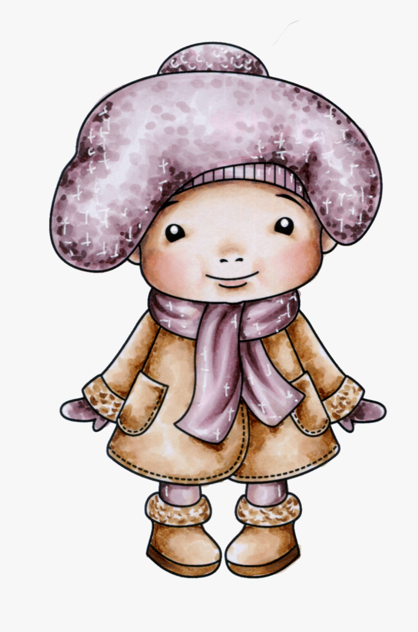 Winter Baby Marci Rubber Stamp - Cartoon, HD Png Download, Free Download
