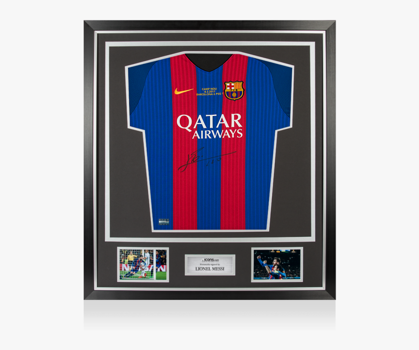 Messi Signed Jersey Framed, HD Png Download - kindpng