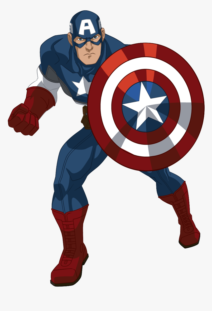 America Comics Spider-man Captain Cartoon Marvel Clipart - Captain America Avengers Cartoon, HD Png Download, Free Download