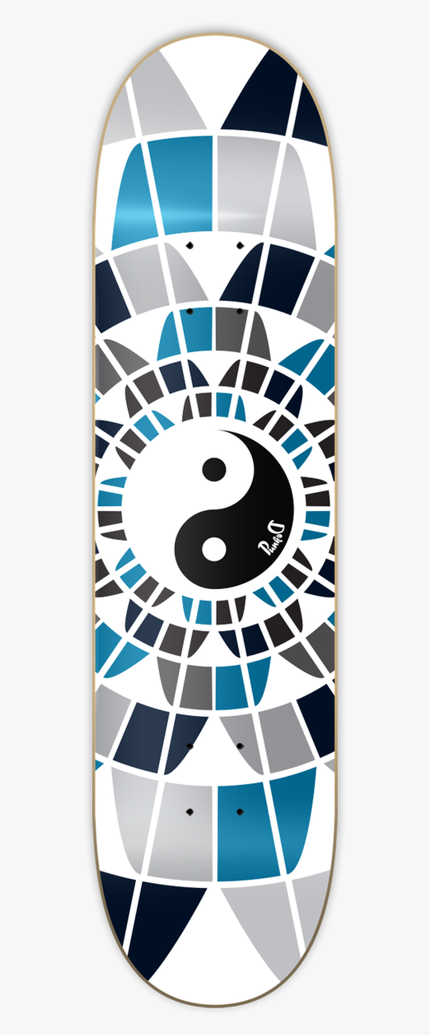 Graphic Yingyang Skateboard Deck - Yin Yang Skateboard Deck, HD Png Download, Free Download