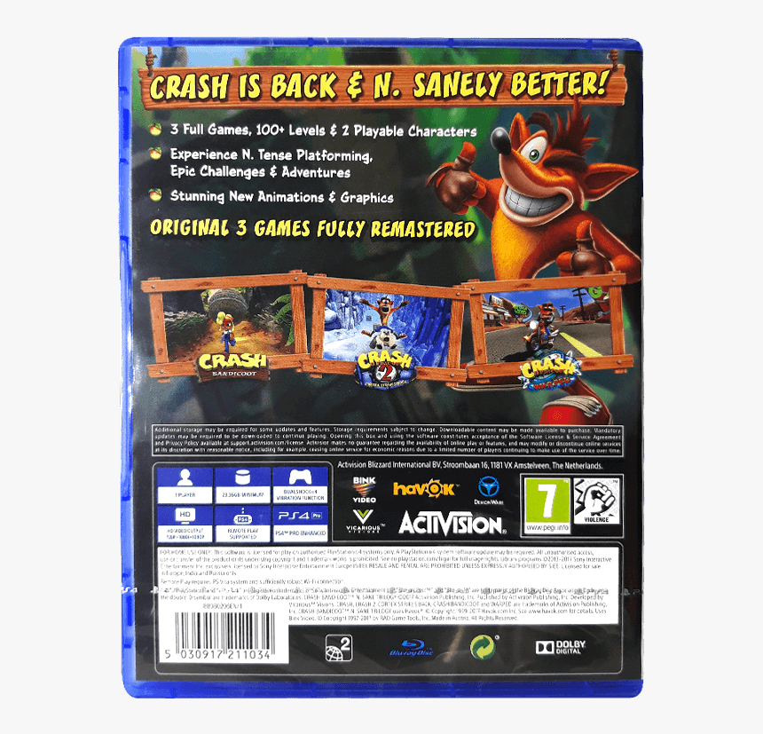Crash Bandicoot N Sane Trilogy Retro, HD Png Download, Free Download