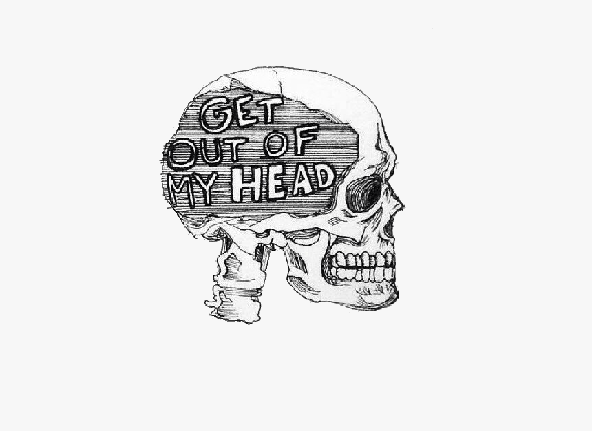 Get Out Of My Head Skull, HD Png Download, Free Download