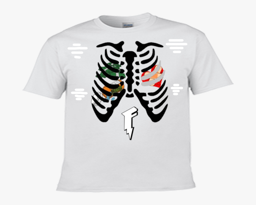 Image Of Ribcage T-shirt White - Active Shirt, HD Png Download, Free Download