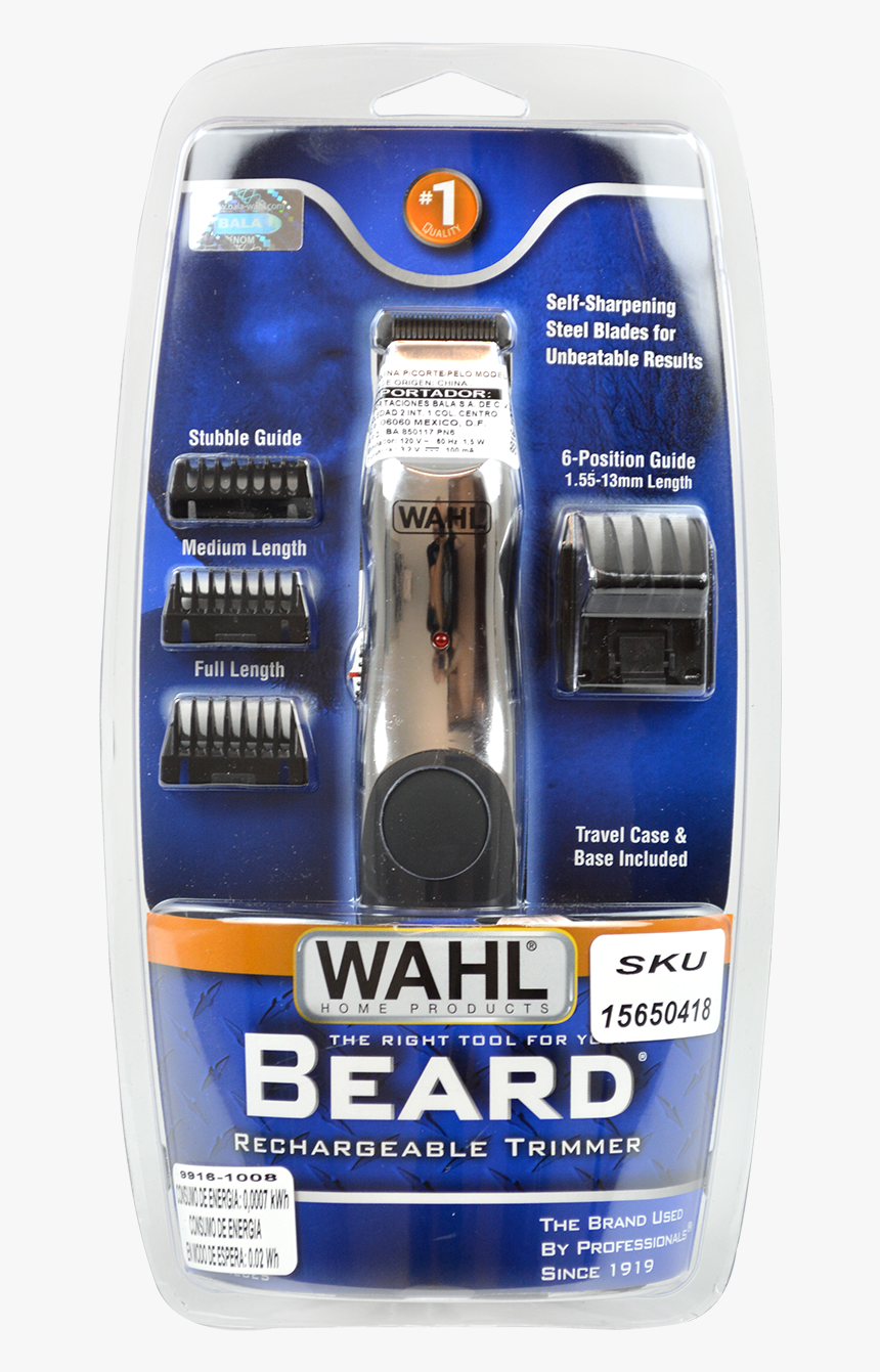Máquina Recortadora Recargable Para Barba Y Bigote, - Wahl Clipper, HD Png Download, Free Download