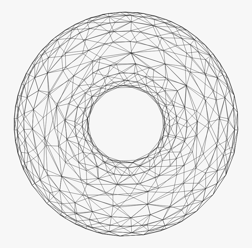 3d Torus Wireframe - Wireframe 3d Model Geometric, HD Png Download, Free Download