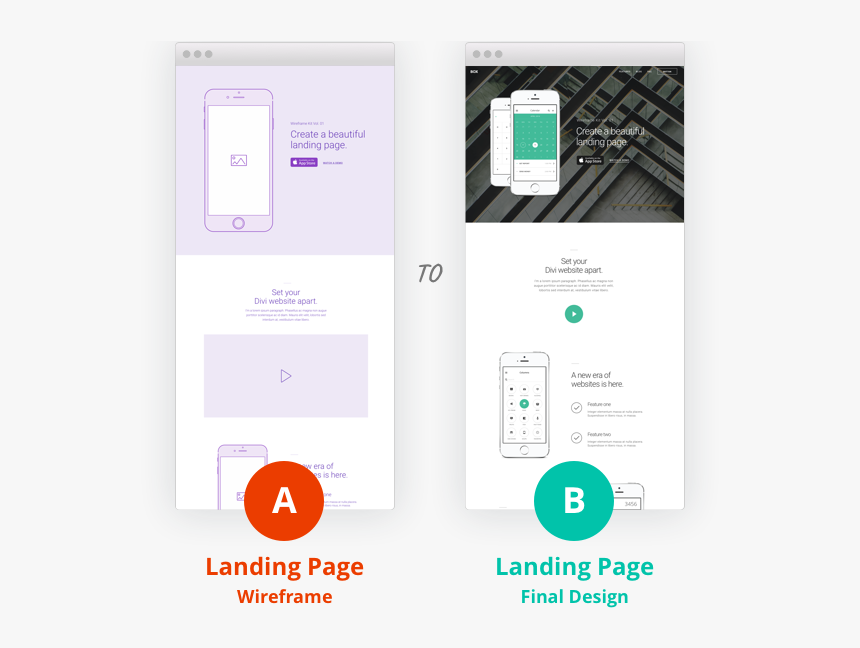 Wireframe Before And After, HD Png Download, Free Download