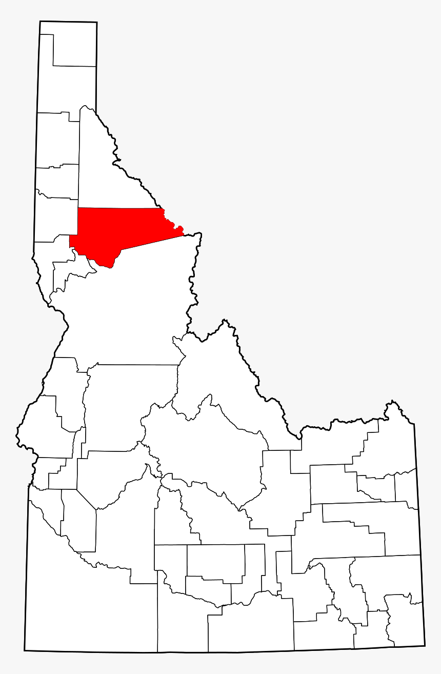 Clearwater County In Idaho"
 Class="img Responsive - Blank Idaho County Map, HD Png Download, Free Download