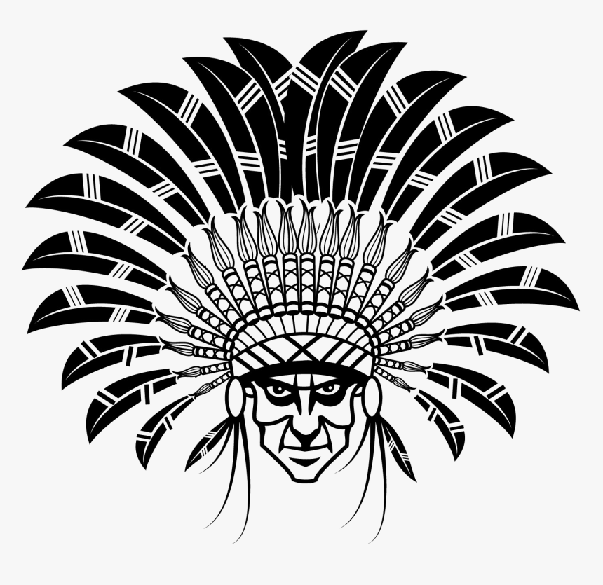American Indian Png Transparent Image - Indian Chief Headdress Vector, Png Download, Free Download
