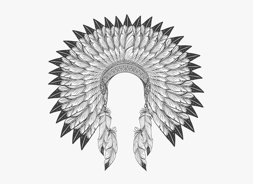 American Indian Png Image Background - Native American Headdress Drawing, Transparent Png, Free Download