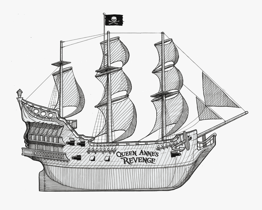 Queen Anne's Revenge Drawing, HD Png Download, Free Download