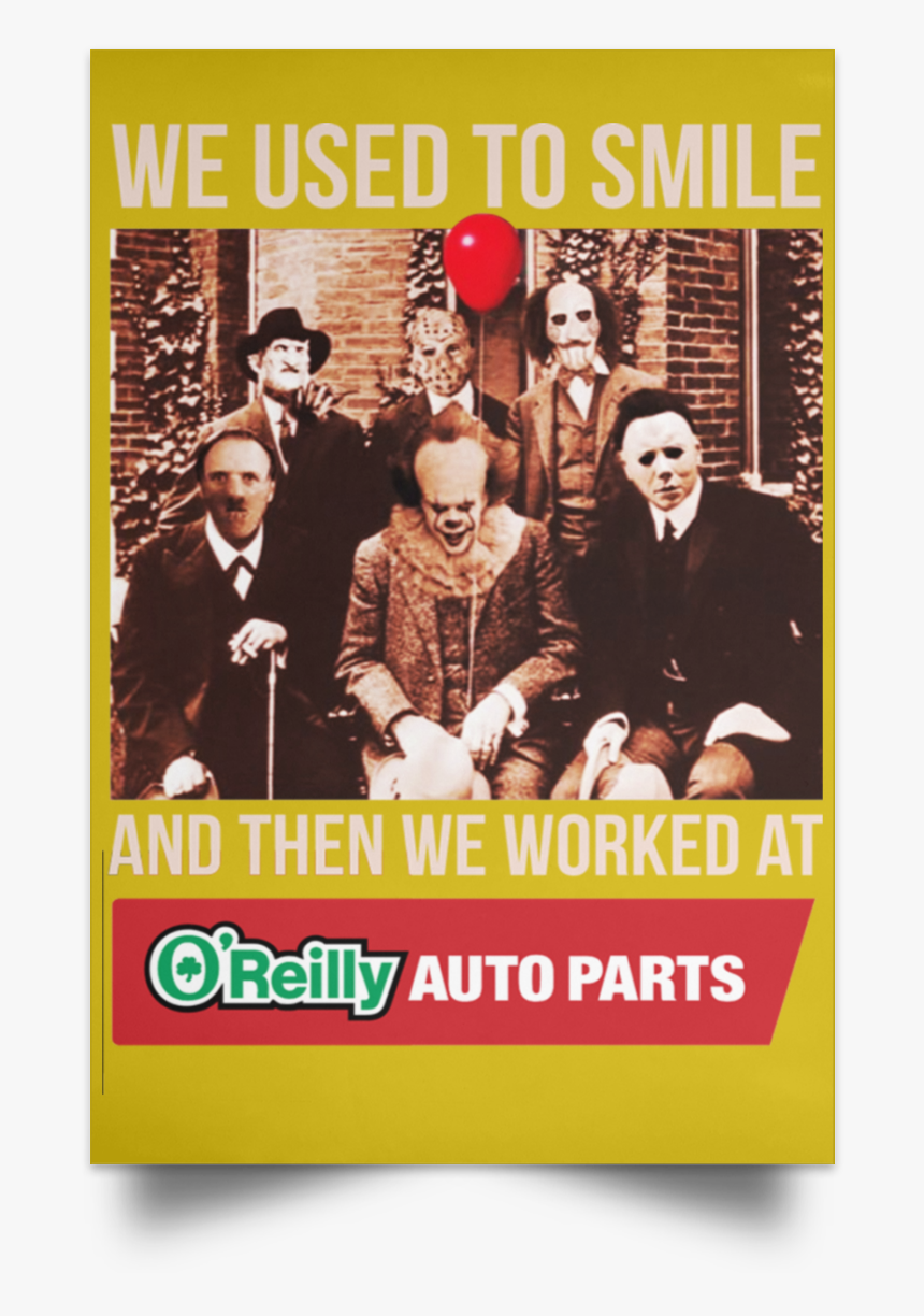 We Used To Smile And Then We Worked At O’reilly Auto - Horror Characters Friends Art, HD Png Download, Free Download