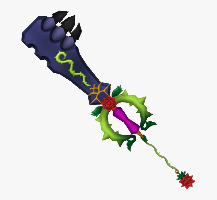 Rumbling Rose - Kingdom Hearts Beauty And The Beast Keyblade, HD Png Download, Free Download