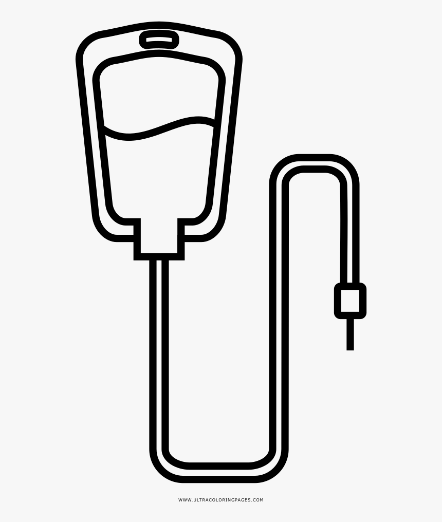 Blood Bag Coloring Page - Bolsa De Sangre Para Dibujar, HD Png Download, Free Download