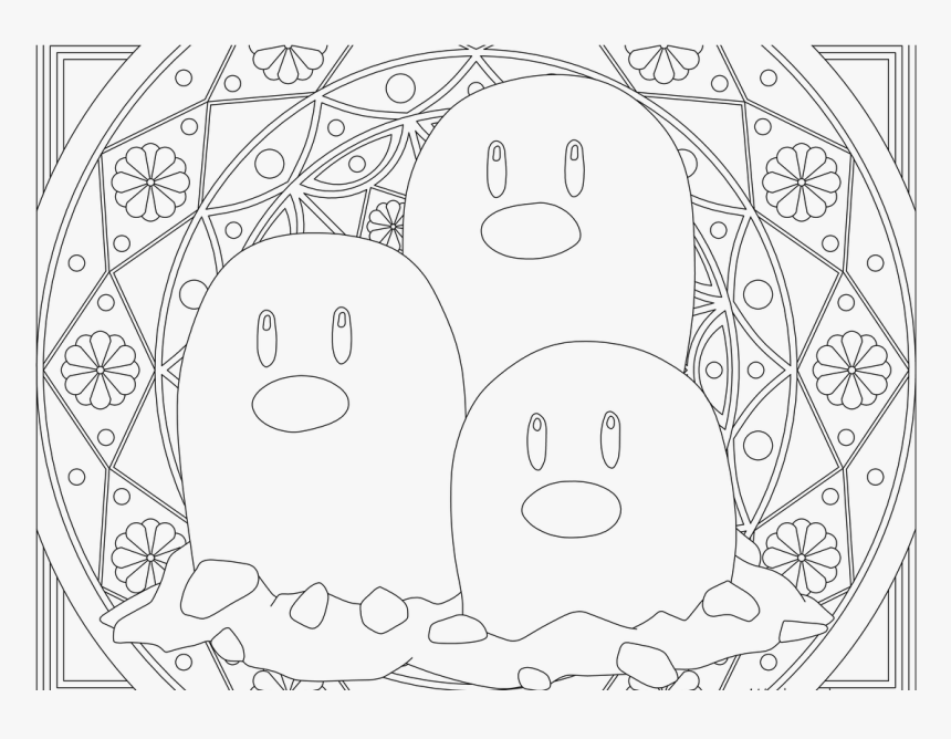 Transparent Dugtrio Png - Pokemon Colouring In Pages Bellossom, Png Download, Free Download