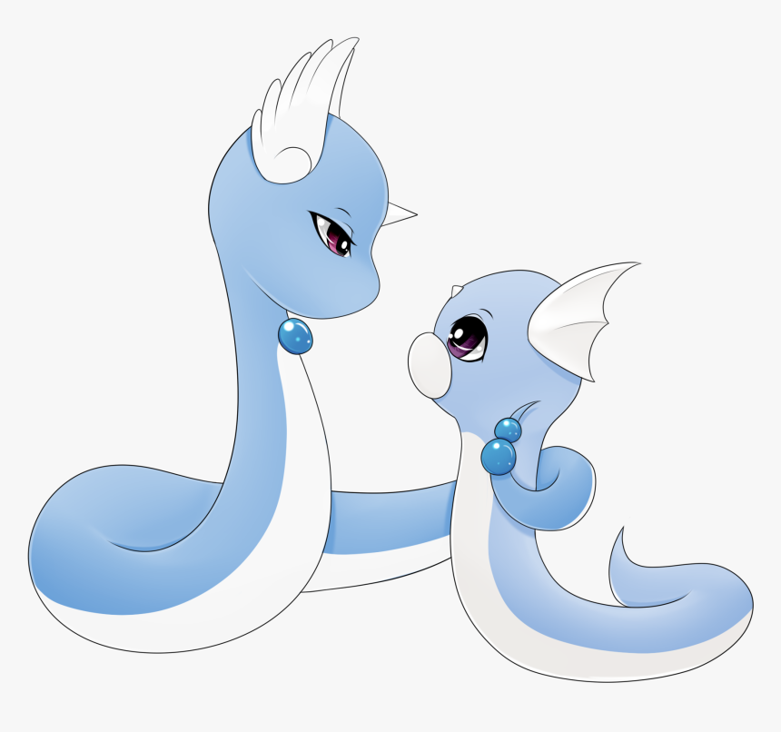 Dragonair And Dratini - Cartoon, HD Png Download, Free Download