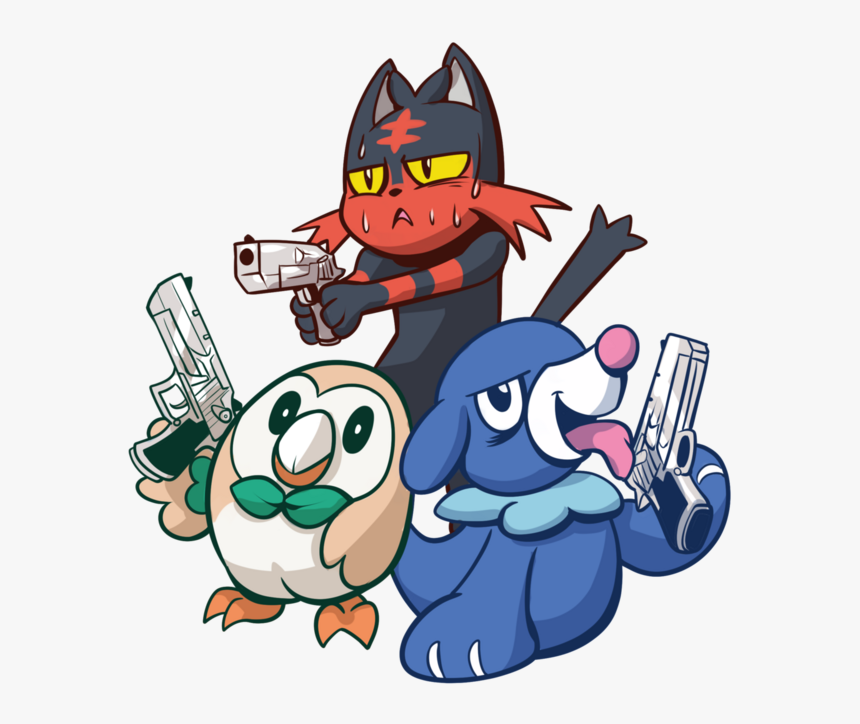 Popplio With A Gun, HD Png Download, Free Download