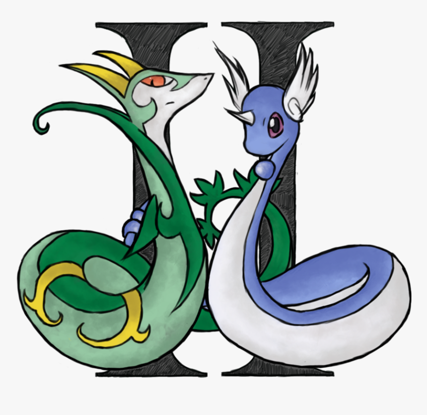 Serperior And Dragonair, HD Png Download, Free Download