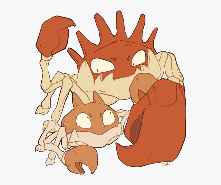 Transparent Kingler Png - Pokemon Krabby And Kingler, Png Download, Free Download