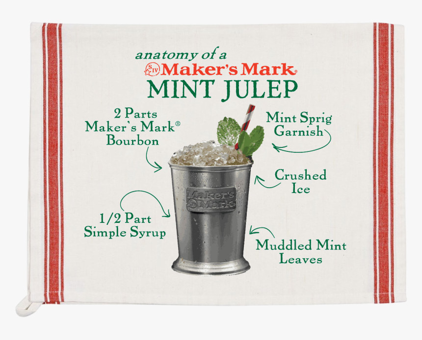 Mint Julep Typography Bar Towel - Makers Mark Bar Soap, HD Png Download, Free Download