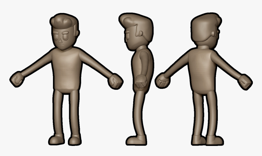 3d Character Model From Different Positions - Cartoon, HD Png Download, Free Download